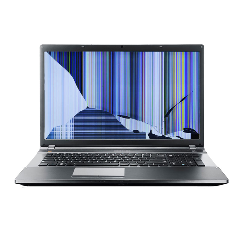 PC Laptop with smashed screen